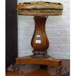 A William IV mahogany revolving piano stool