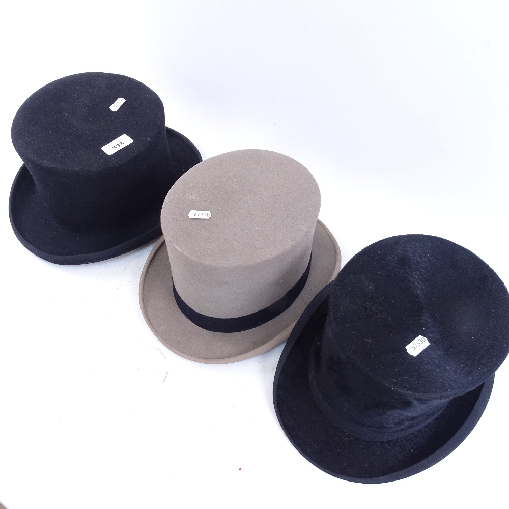 3 Vintage top hats - Image 3 of 3