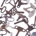 A collection of various clock and lock keys