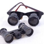 A pair of Busch Multinet DRGM binoculars, and a pair of ROW Rathenow Galistar binocular