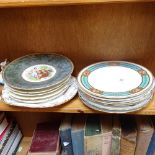 Victorian and Continental porcelain decorative plates