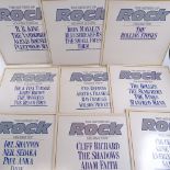 31 volumes of The History of Rock vinyl LP records