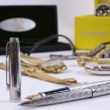 A pair of Parker 75 pens, and various wristwatches, including Invicta and Seiko Lassale