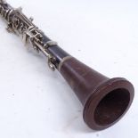 A Vintage Boosey & Hawkes rosewood 77 clarinet, serial no. 168250, overall length 67cm, in hardshell