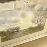 E S Billin, watercolour, rural scene, 35cm x 44cm, framed