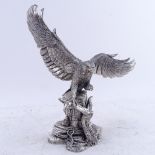 A Comyns Studio Collection sterling silver-clad golden eagle, with impressed maker's and silver