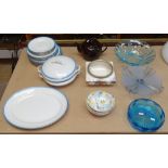 Dinnerware, Art Deco bowl, teapot etc