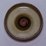 OLE ALBERIUS FOR RORSTRAND - a Mid-Century Swedish Studio Pottery Bamboo dish, squat cylindrical