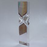 Y ZORITEHAK FOR VAL SAINT LAMBERT - a Vintage Belgian Crystal glass Louvre Pyramid sculpture, etched