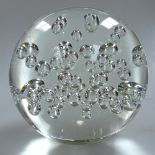 A large bubble glass paperweight, height 18.5cm