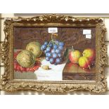 A Stanesby, watercolour, still life fruit, signed and dated 1907, 22cm x 34cm, framed