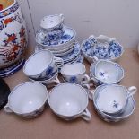 Meissen Onion pattern blue and white teaware