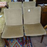 A set of 4 Danish design mid-century teak dining chairs