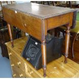 A Victorian mahogany Pembroke table with end frieze drawer, W96cm