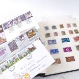 A partially filled album of world postage stamps