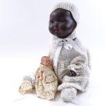 A Vintage German Armond Marseille child's doll, and a similar smaller doll with model no. 351/10/