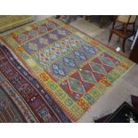 An Afghan flat weave Kilim rug, 250cm x 155cm