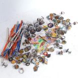 A quantity of Vintage Winky & Dutch cufflinks, leather bracelets etc