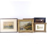 Various pictures, including oil, watercolours and prints (7)