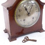 An Empire 8-day mantel clock, and various cased sets of Haddon cutlery