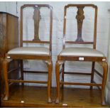 A pair of 1930s walnut side chairs