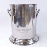 A plated metal 2-handled ice/Champagne bucket, height 25cm