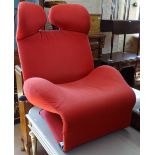 A Cassina Wink metamorphic lounge chair/lounger, by Toshiyuki Kita