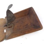 A 19th century South Seas carved hardwood coconut splitter, length 61cm