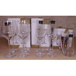 5 boxed Dartington Design Collection pairs of glasses