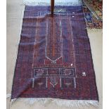A red ground Afghan rug, 140cm x 90cm