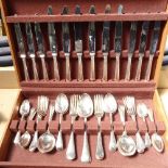 A Mappin & Webb silver plated canteen of cutlery