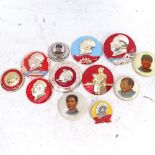12 various Vintage Chairman Mao badges