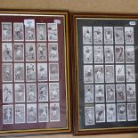 3 frames of Churchman's and Player's cigarette cards, including football and cricket interest (3)