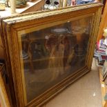 An ornate gilt-gesso picture frame, rebate 76cm x 103cm