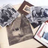 WITHDRAWN - A leather covered desk blotter, Vintage photographs, Reginald Baxter cards, Ivor Novello
