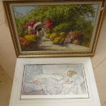 WITHDRAWN - William Russell Flint, limited edition coloured print, reclining female figure, no. 779