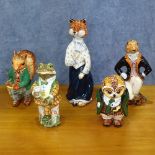 A set of 5 Country Gentleman animal and bird figures by Cinque Ports Pottery Rye - Mrs Fox, 23cm,