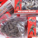 Collection of Vintage Airfix Hornby 1:32 Second War German Infantry sets, all boxes (18 boxes)