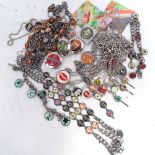 A quantity of Vintage Winky & Dutch panel bracelets, pillboxes etc