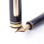 A Mont Blanc Meisterstuck fountain pen, with 14k gold nib, overall length 13.5cm