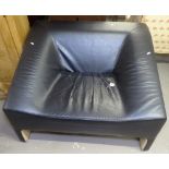 A Moroso Malm leather upholstered lounge armchair, with label