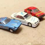 Various Vintage Scalextric vehicles and cars, including Hornby