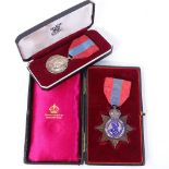 An Edward VII Imperial Service Star medal in Elkington box, and an Elizabeth II Imperial Service