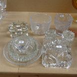 Scandinavian glass pots, candle holders and other glassware