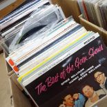 Various vinyl LPs and records, mixed pop, rock and comedy (2 boxes)