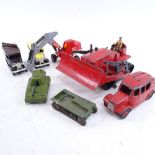 Various Vintage diecast and tinplate toy vehicles, maker's include Dinky, Efsi, Lesney, and Corgi