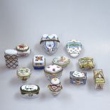 A collection of 13 Del Prado and other decorative pillboxes