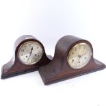 4 Vintage Napoleon-shape mantel clocks, largest length 56cm (4)