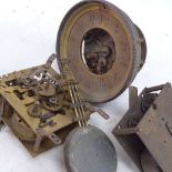 Various Vintage clock movements and parts