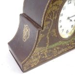 A rare Victory V biscuit tin mantel clock, circa 1900 - 1910, case length 36cm, not currently